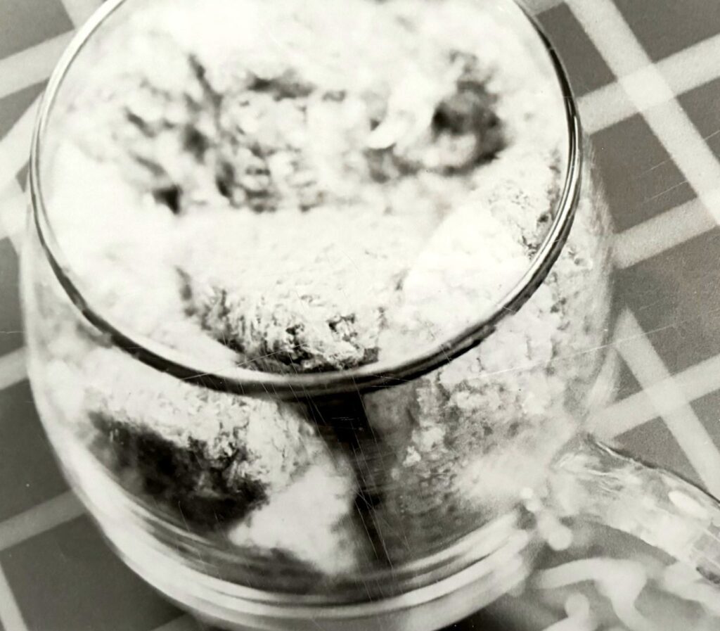 gelatin silver print of glass mug